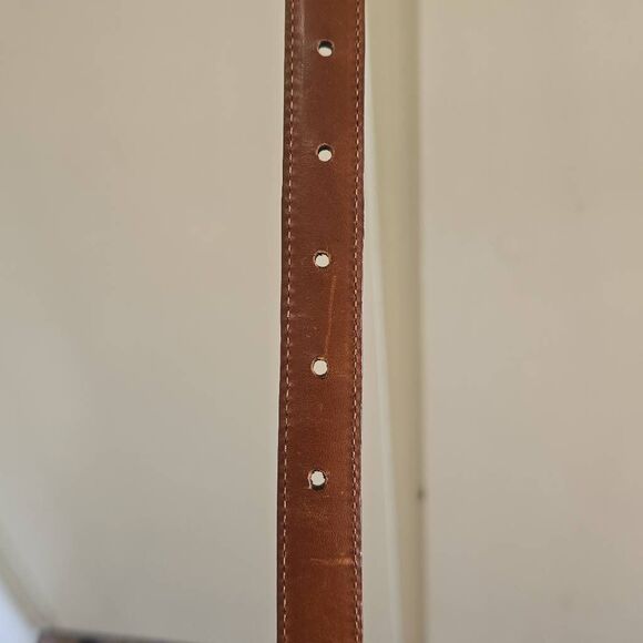 Ralph Lauren Vintage Brown American Alligator Belt with Silver Buckle, 26